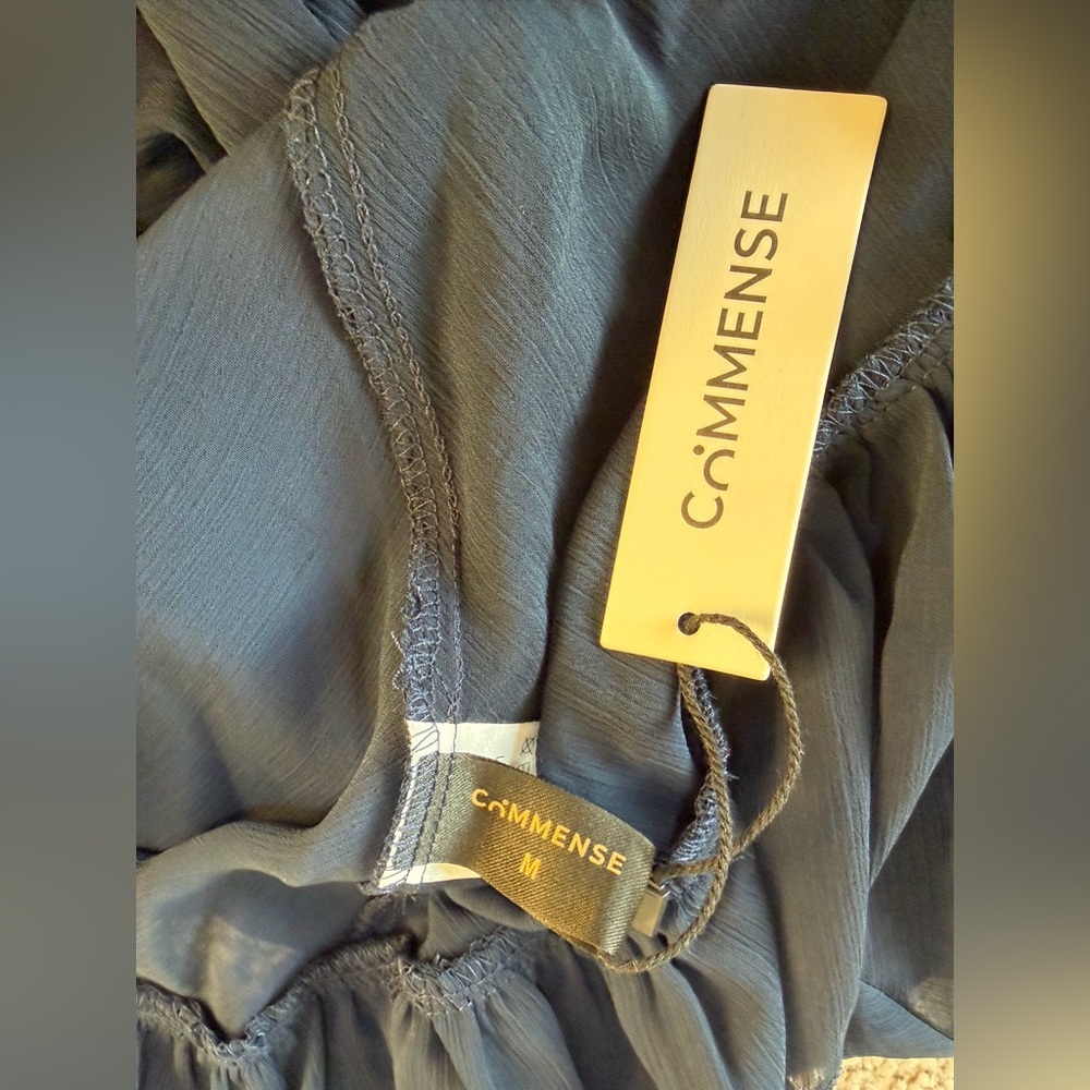 Commense Navy Ruffled Cape Two Piece Dress - Picture 8 of 8